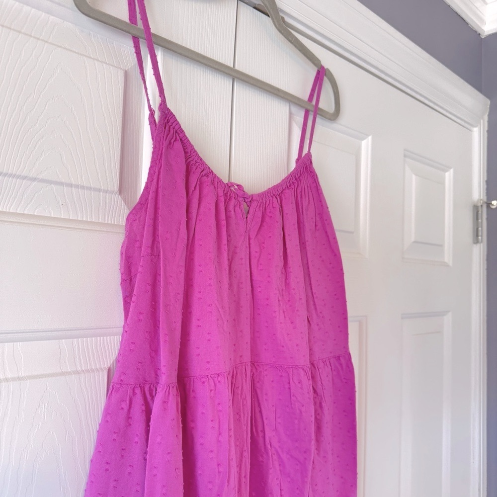 Old Navy Orchid Purple Clip Dot Spaghetti Strap Dress, XL Tall - Picture 4 of 7